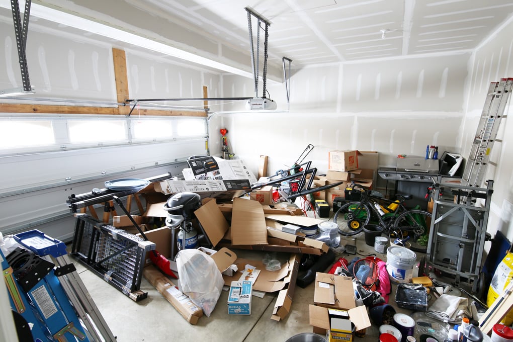 Untidy garage