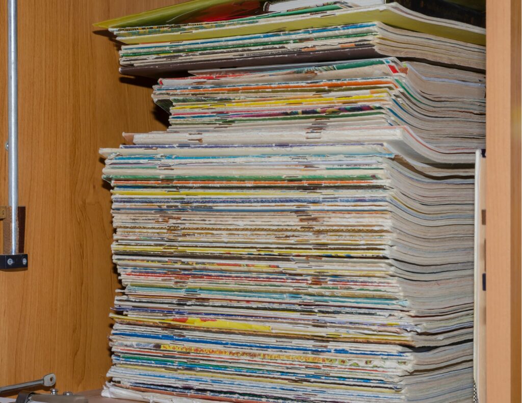 stack of old magazines