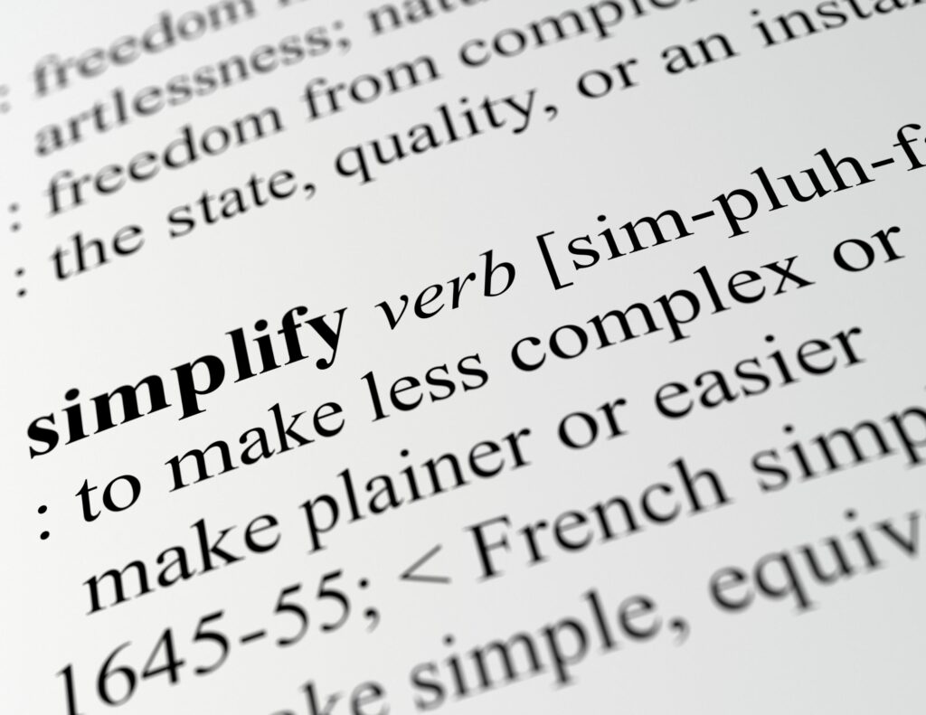 simplicity definition; less is more