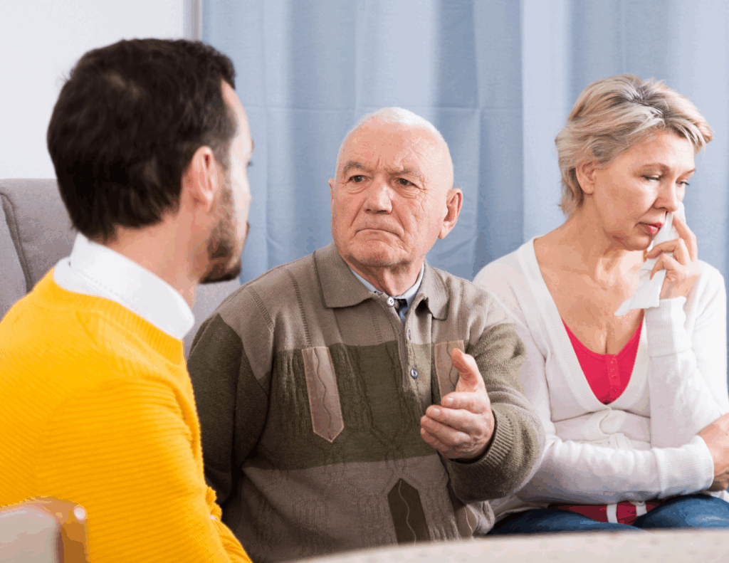 aging parent with adult children